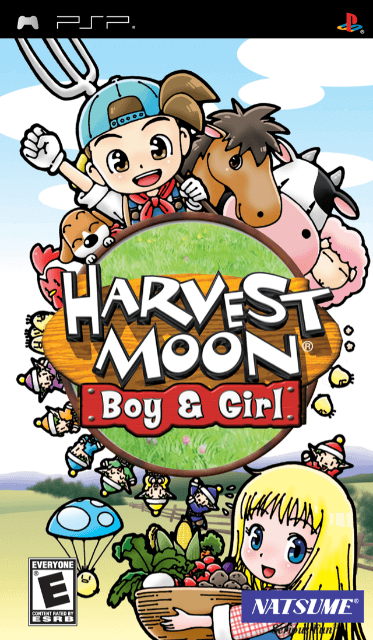 Harvest Moon Boy an Girl box art for PSP